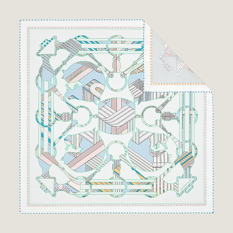 Tatersale en Zigzag double face scarf 90 | Hermès Hong Kong SAR